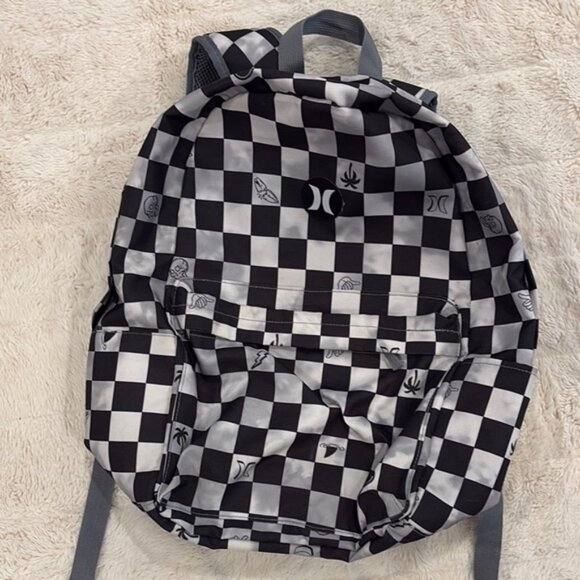 Hurley Black and White Checkerboard Backpack - Main Image